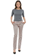 Pink Straight Stripes Pants 1