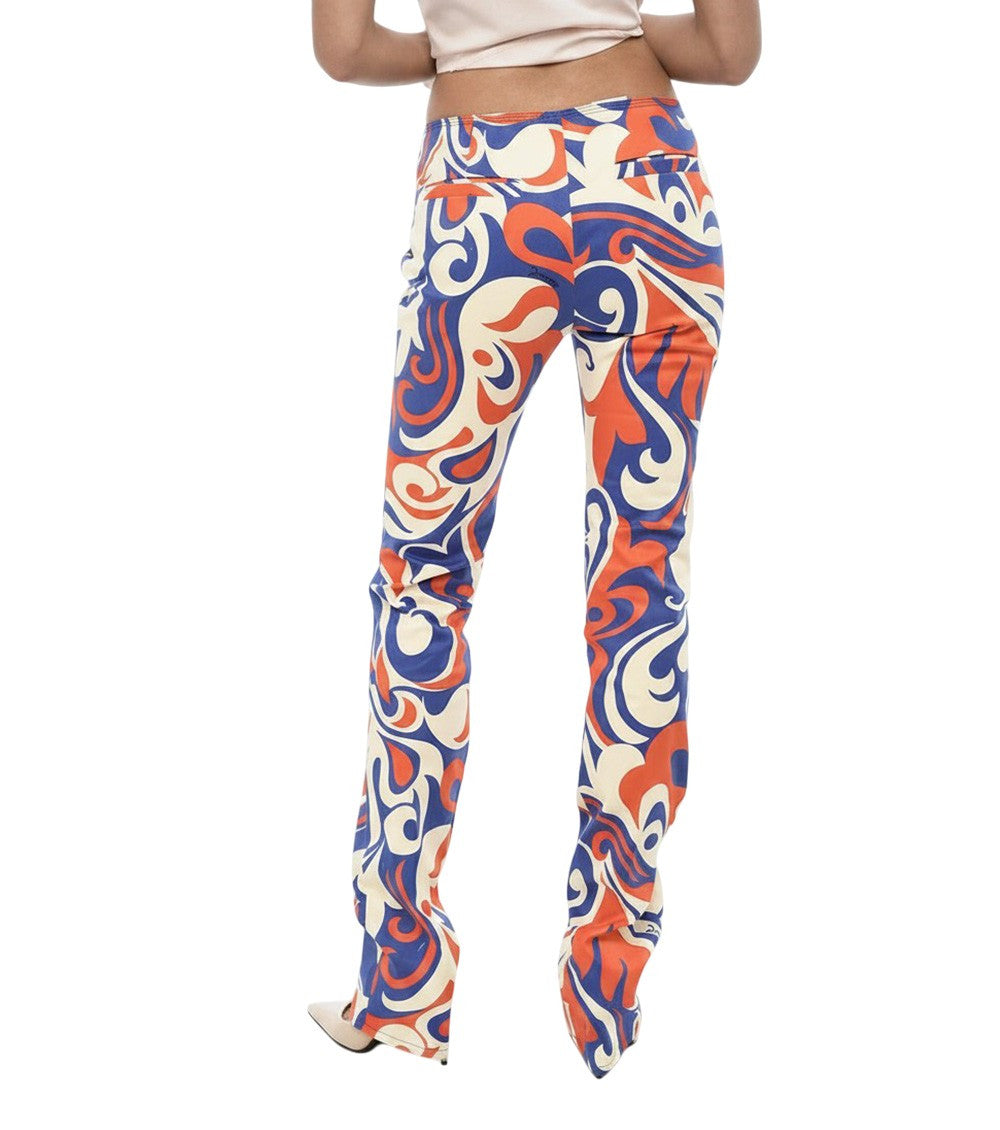 Multicolor Regular Flat Front Pants 2