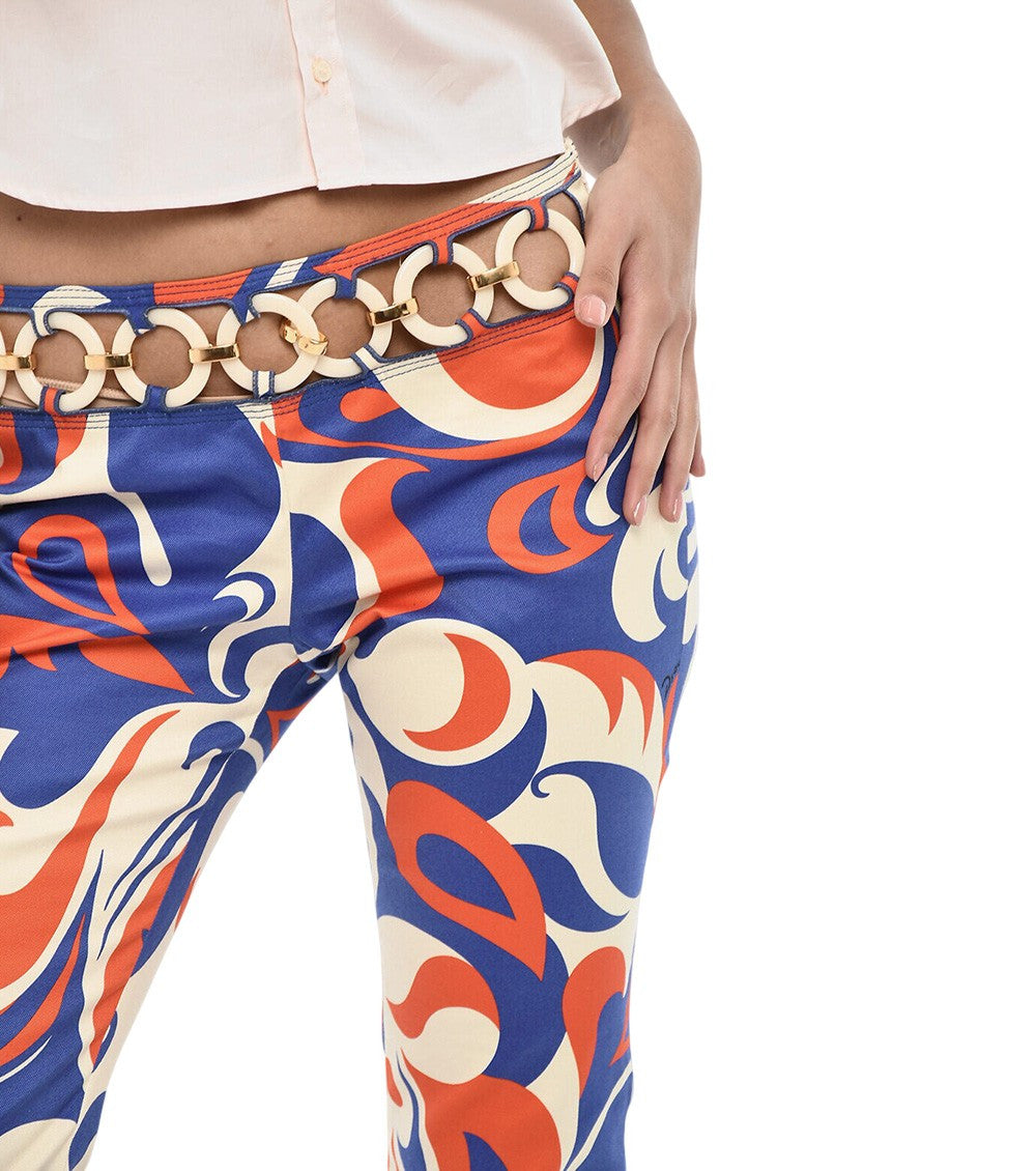 Multicolor Regular Flat Front Pants 3