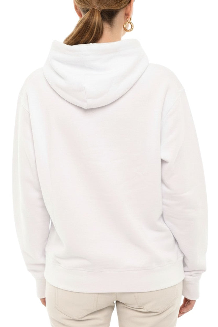 White Graphic Hood Hoodie 2