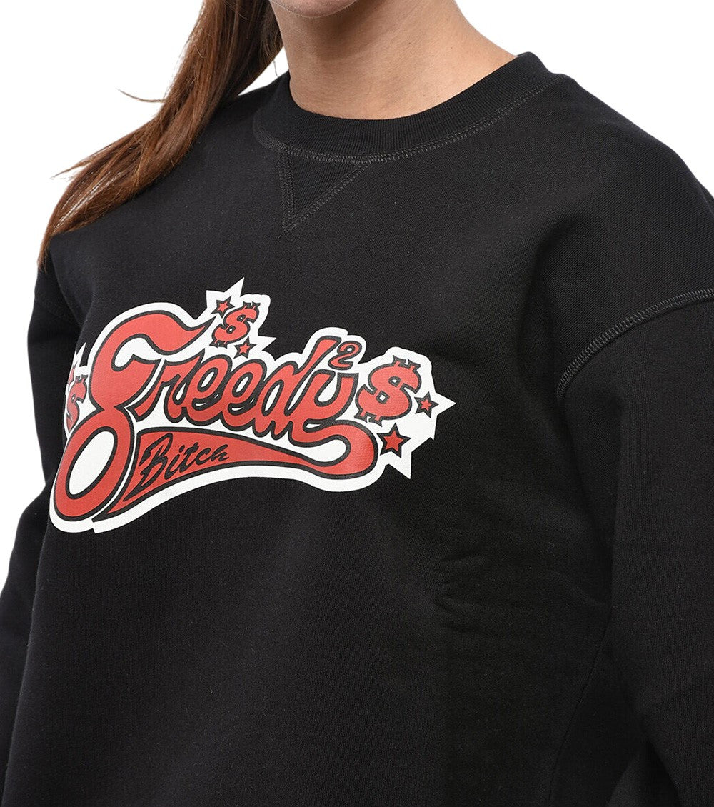 Black Graphic Crew Neck Sweatshirt 3