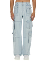 Light Blue Relaxed Cargo Jeans 1