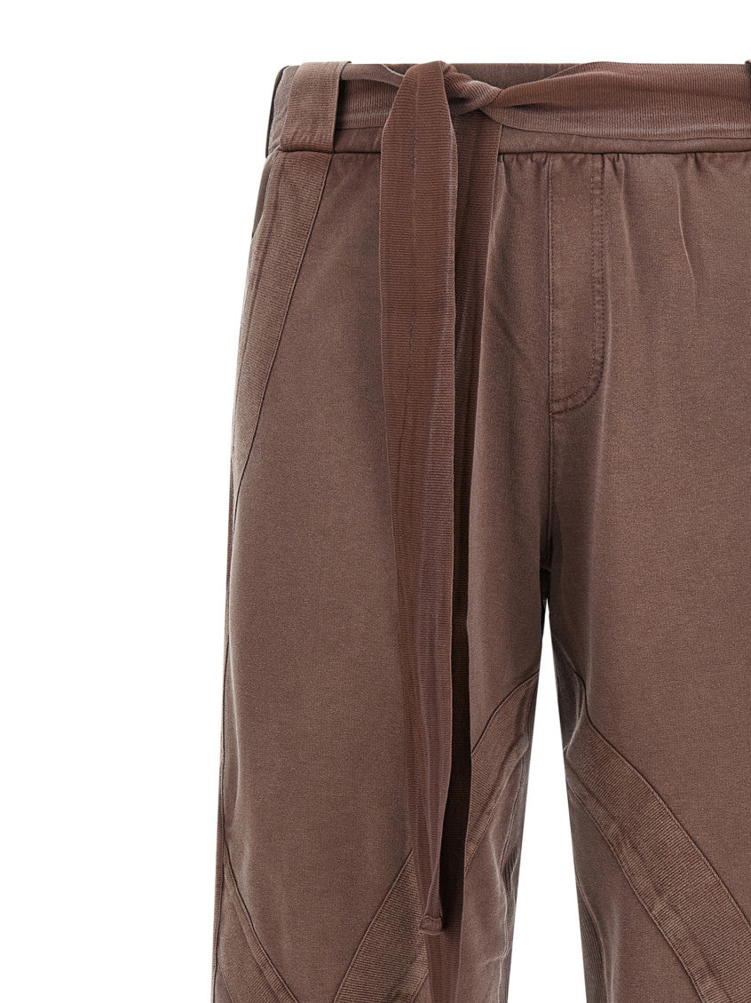 Brown Regular Drawstring Pants 3