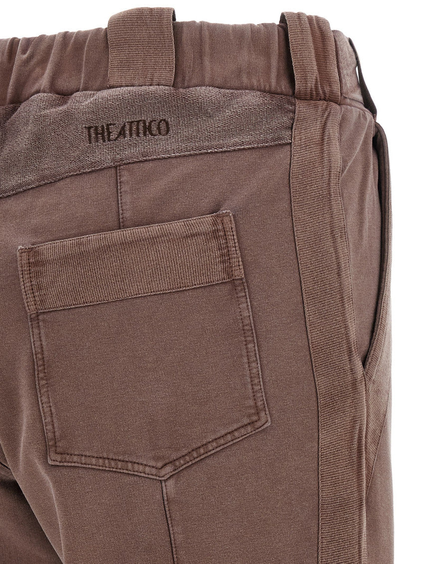 Brown Regular Drawstring Pants 4