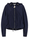 Blue Hooded Bomber Jacket 1
