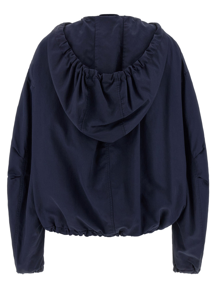 Blue Hooded Bomber Jacket 2