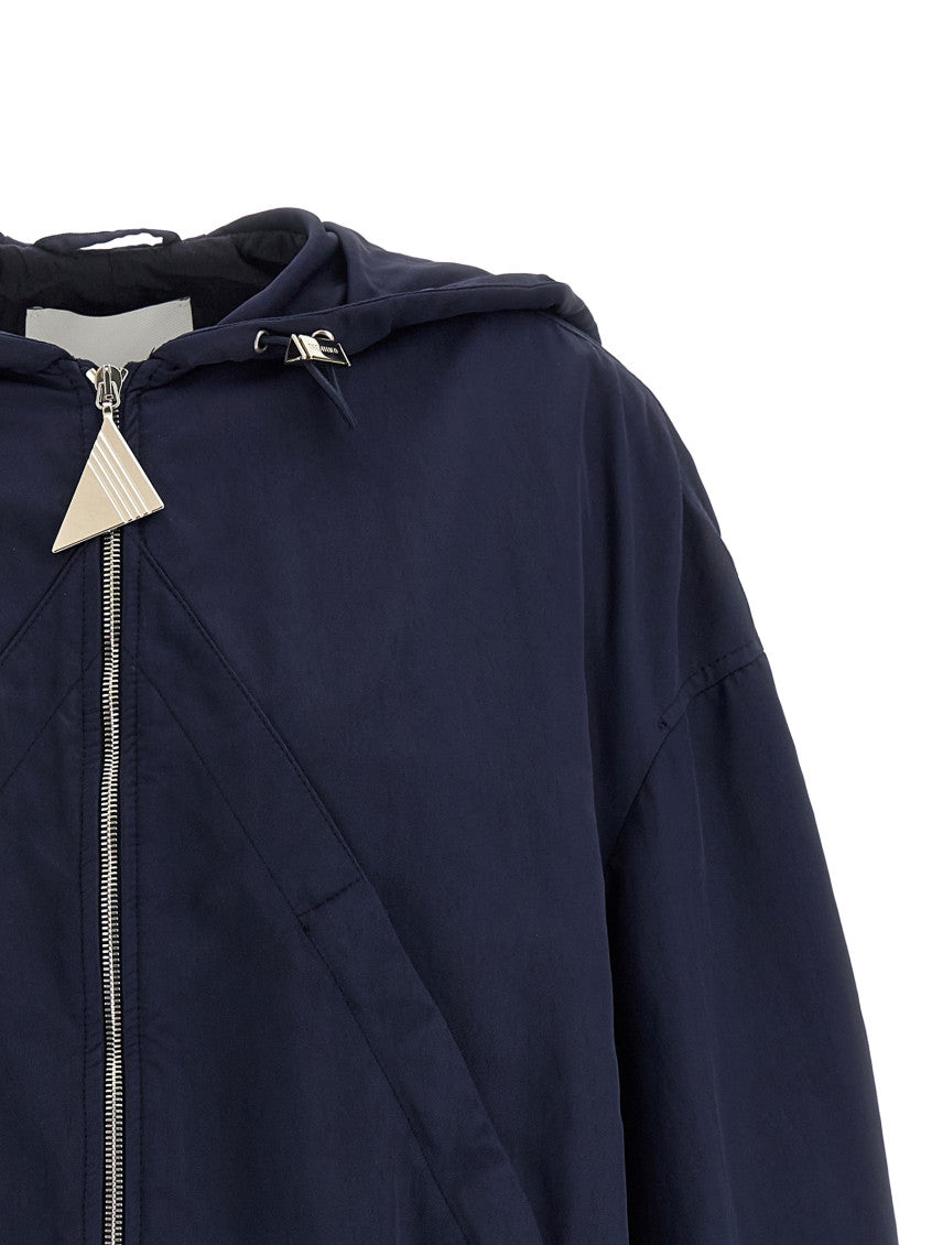 Blue Hooded Bomber Jacket 3