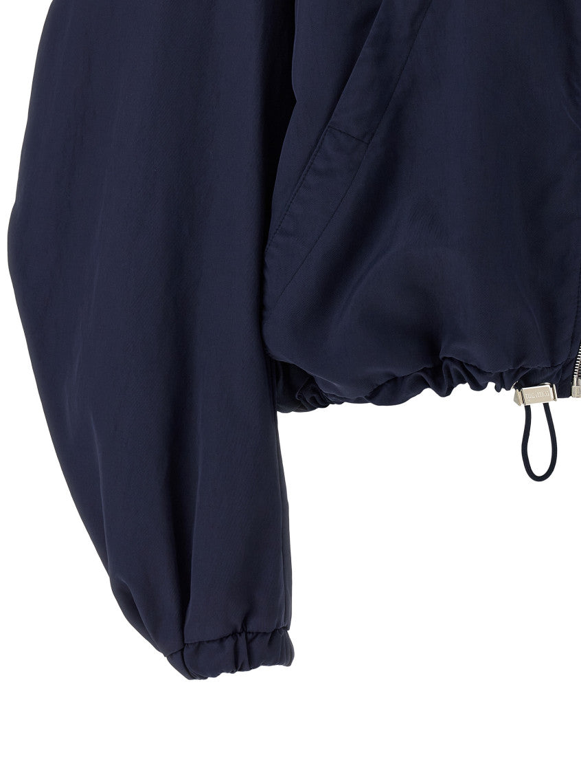 Blue Hooded Bomber Jacket 4