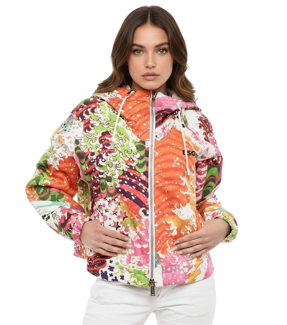 Multicolor Printed Hood Jacket 2