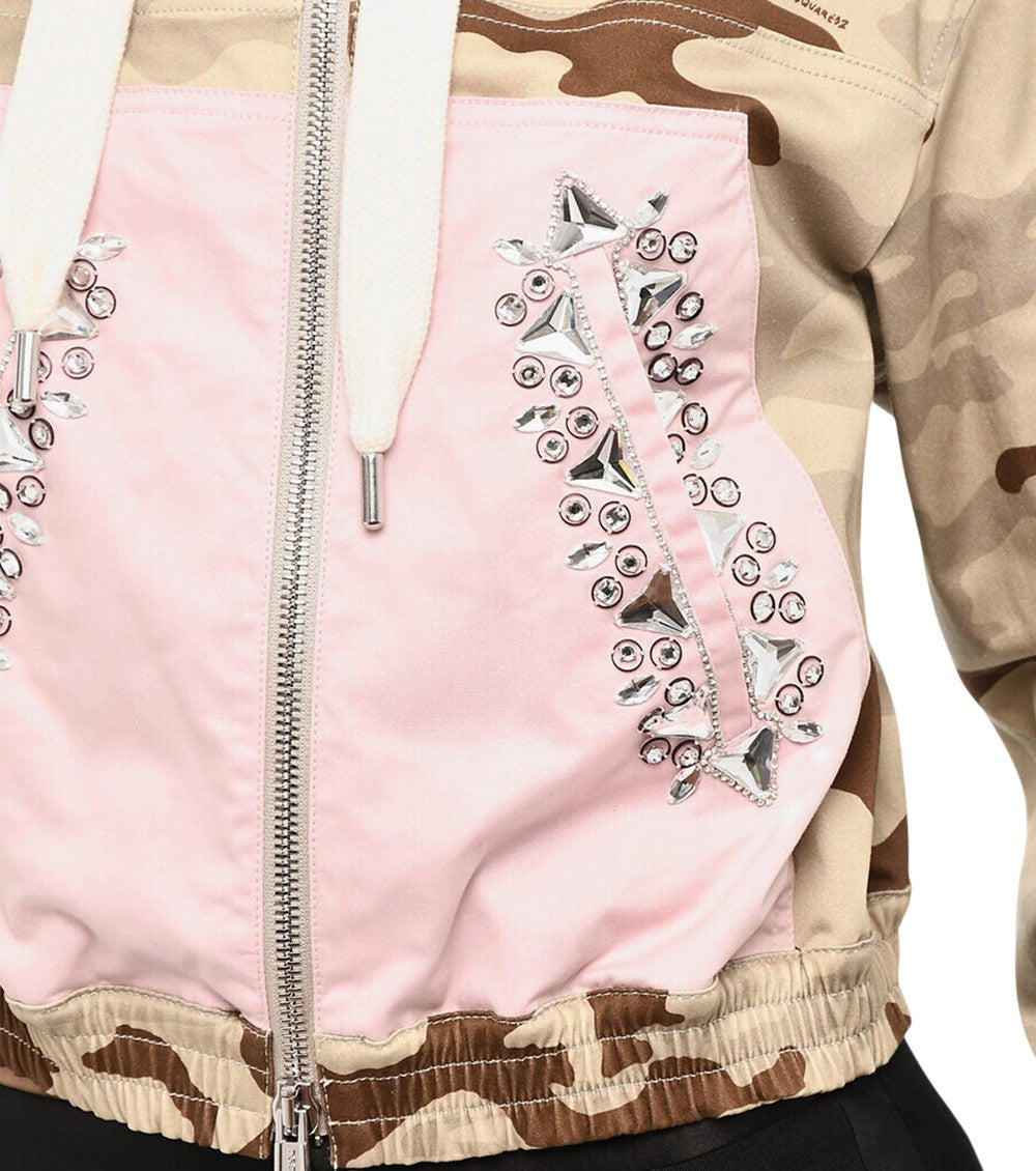Multicolor Logo Print Hood Jackets 3