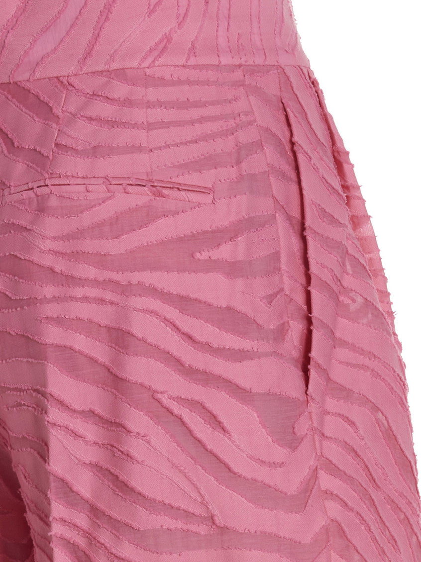 Light Pink Relaxed Pleated Pants 4