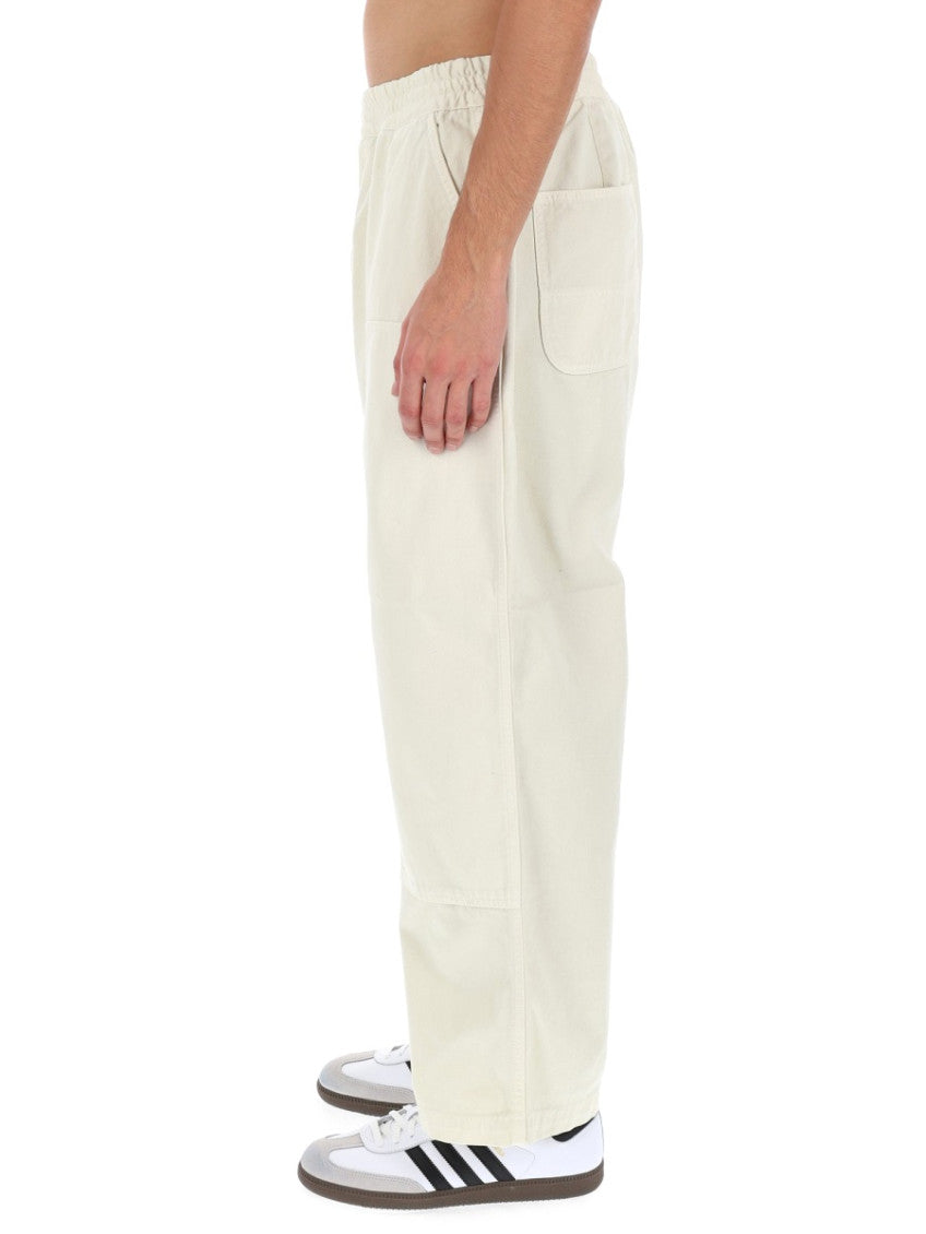White Relaxed Elasticated Pants 3