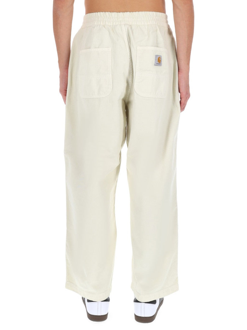 White Relaxed Elasticated Pants 4