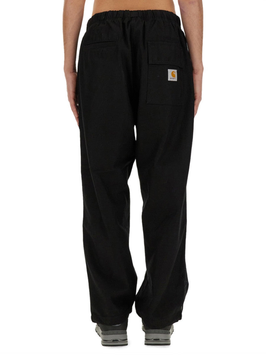 Black Relaxed Elasticated Pants 3