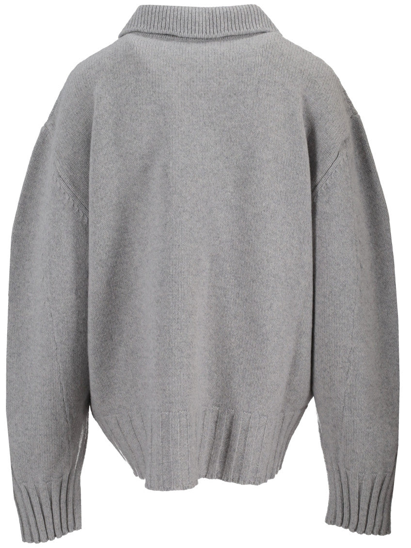 Light Grey Wool Cardigan 2