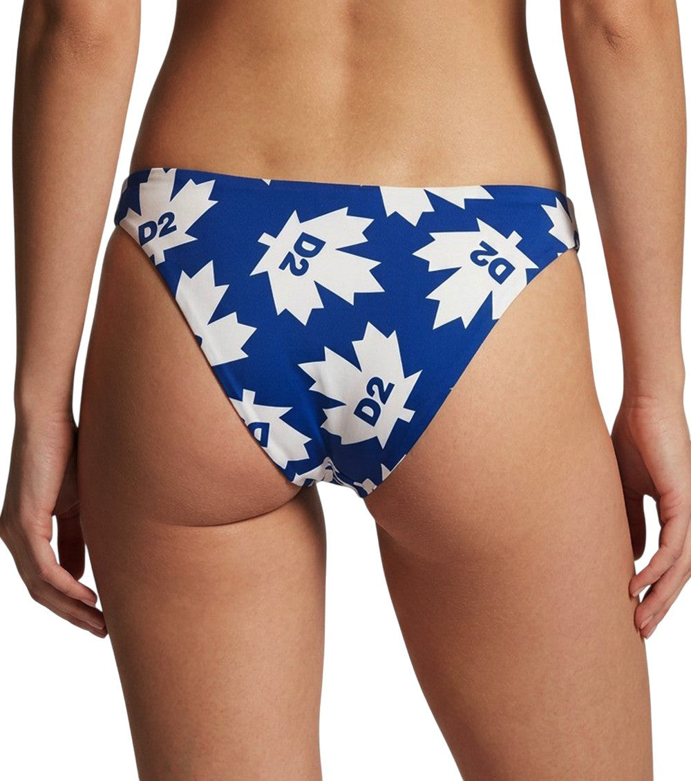Blue Logo Print Swimwear 2