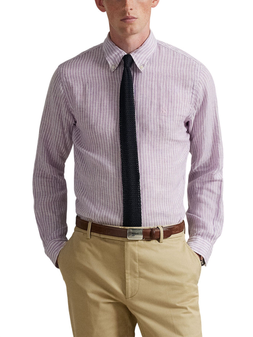 Purple Regular Stripes Shirt 2