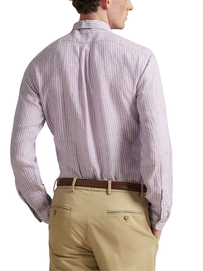 Purple Regular Stripes Shirt 3