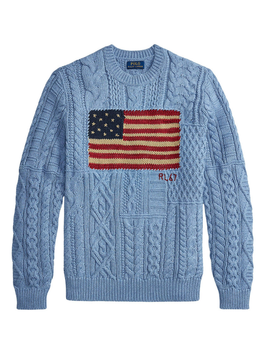 Blue Crew Neck Sweater 1