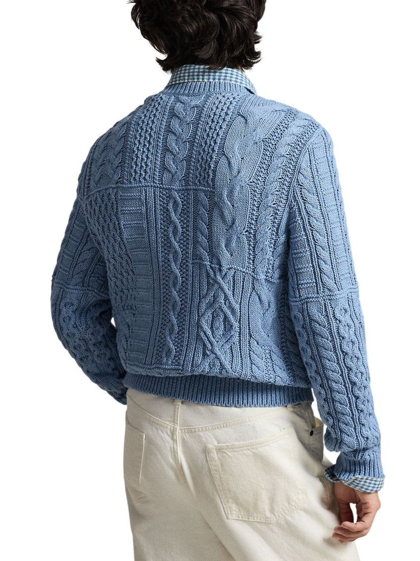 Blue Crew Neck Sweater 3