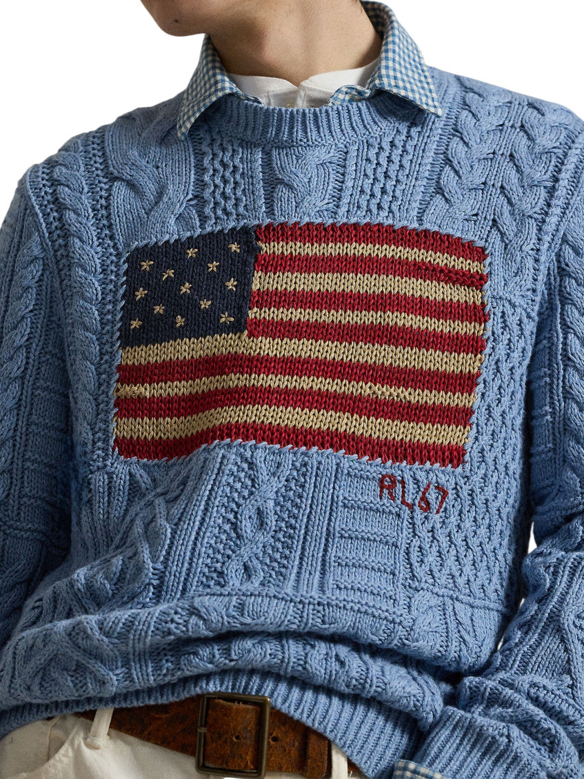 Blue Crew Neck Sweater 4