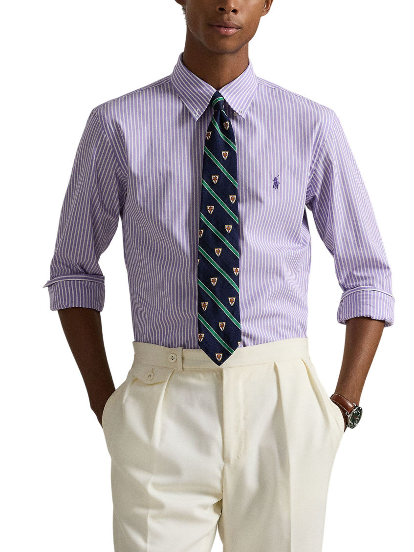 Purple Regular Stripes Shirt 2