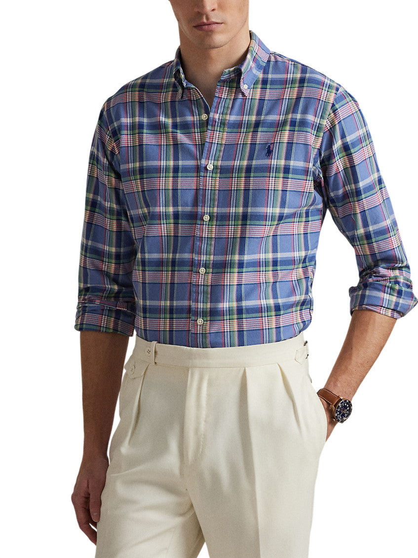 Blue Regular Plaid Shirt 2
