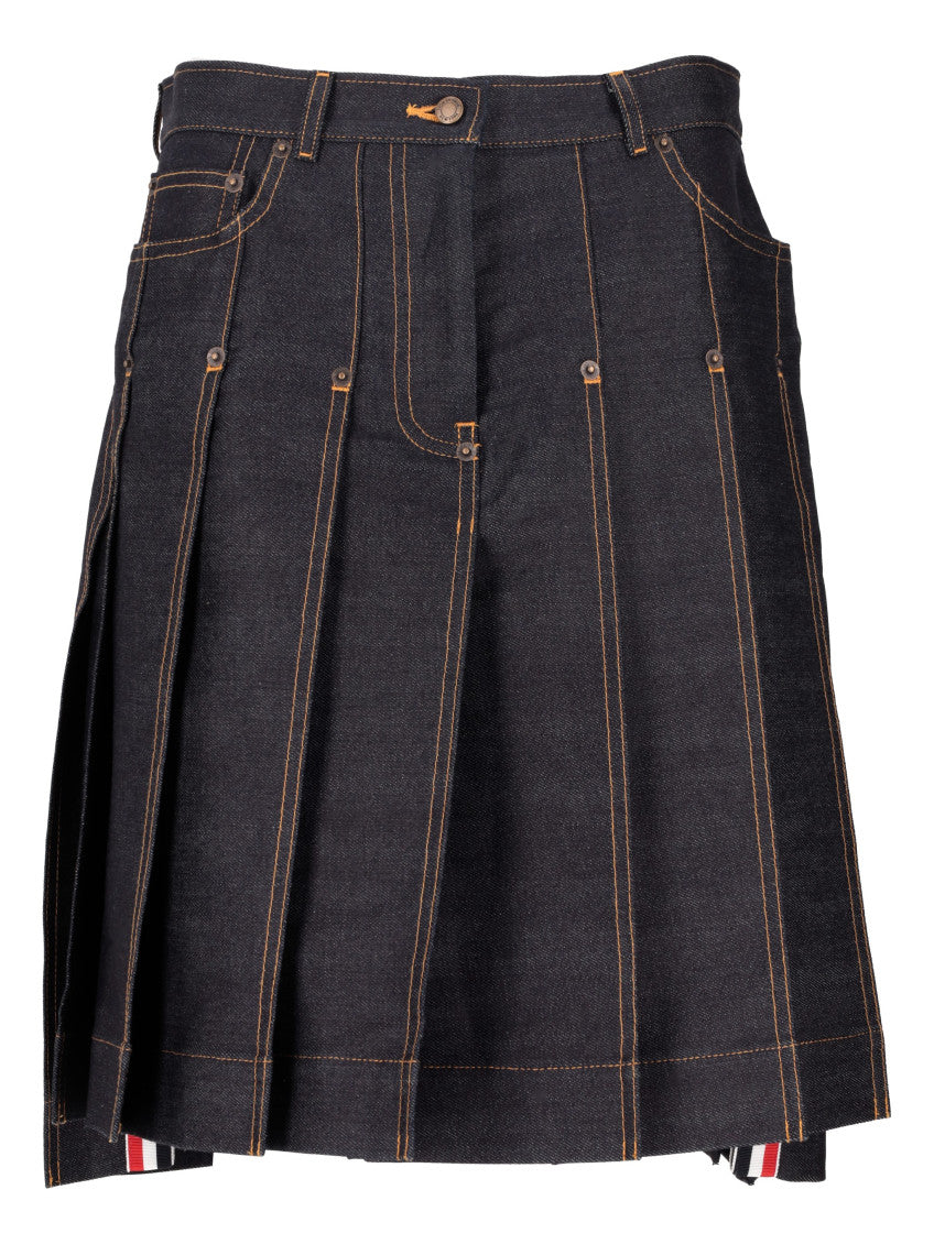 Navy Blue Pleated Short 1
