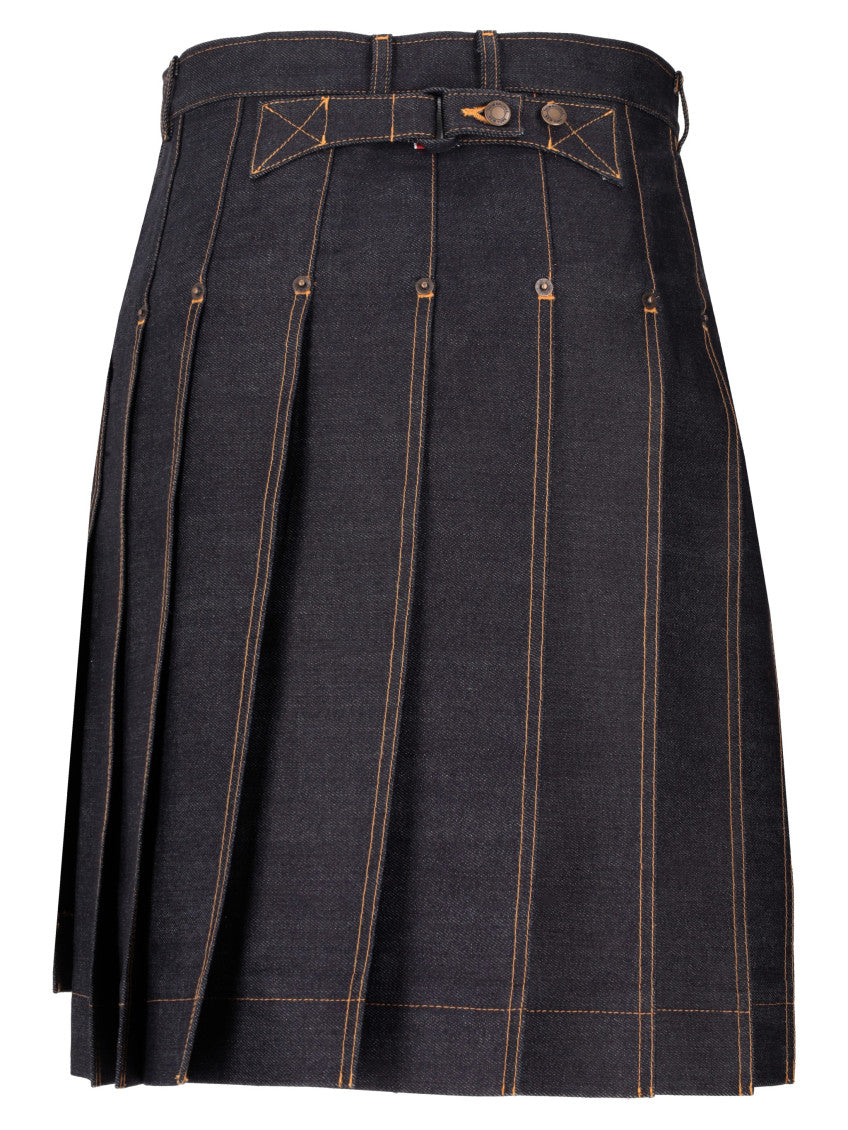 Navy Blue Pleated Short 2