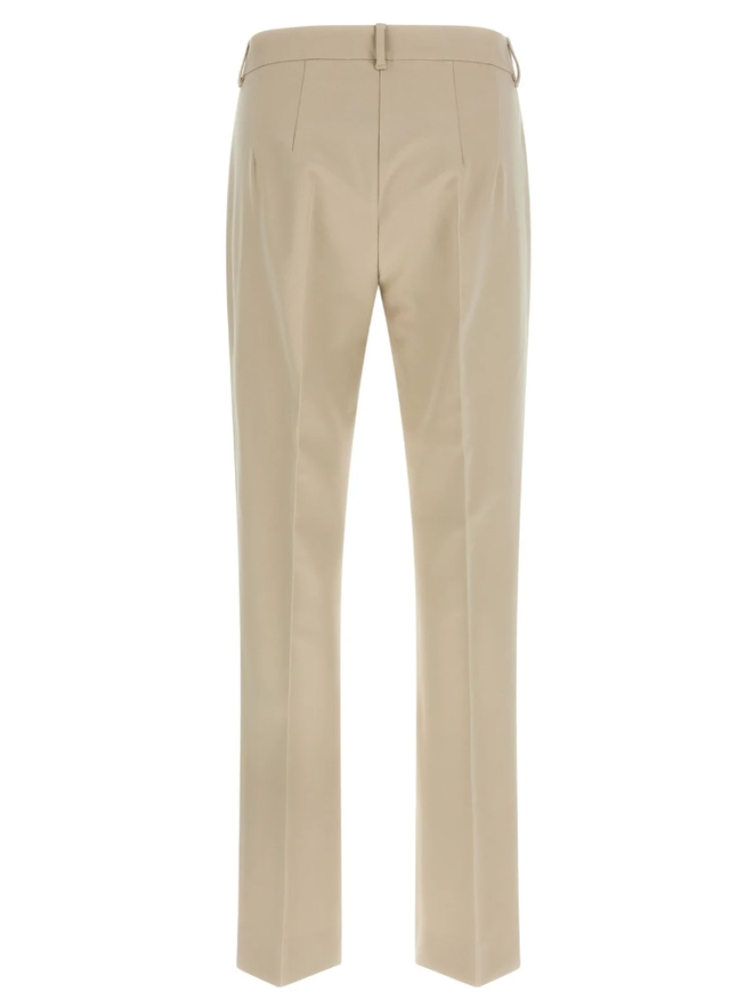 Beige Regular Flat Front Pant 2