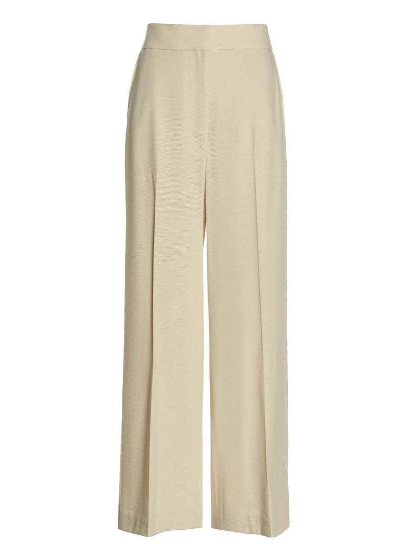 Beige Loose Flat Front Pant 1