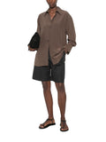 Brown Relaxed Solid Shirt 1