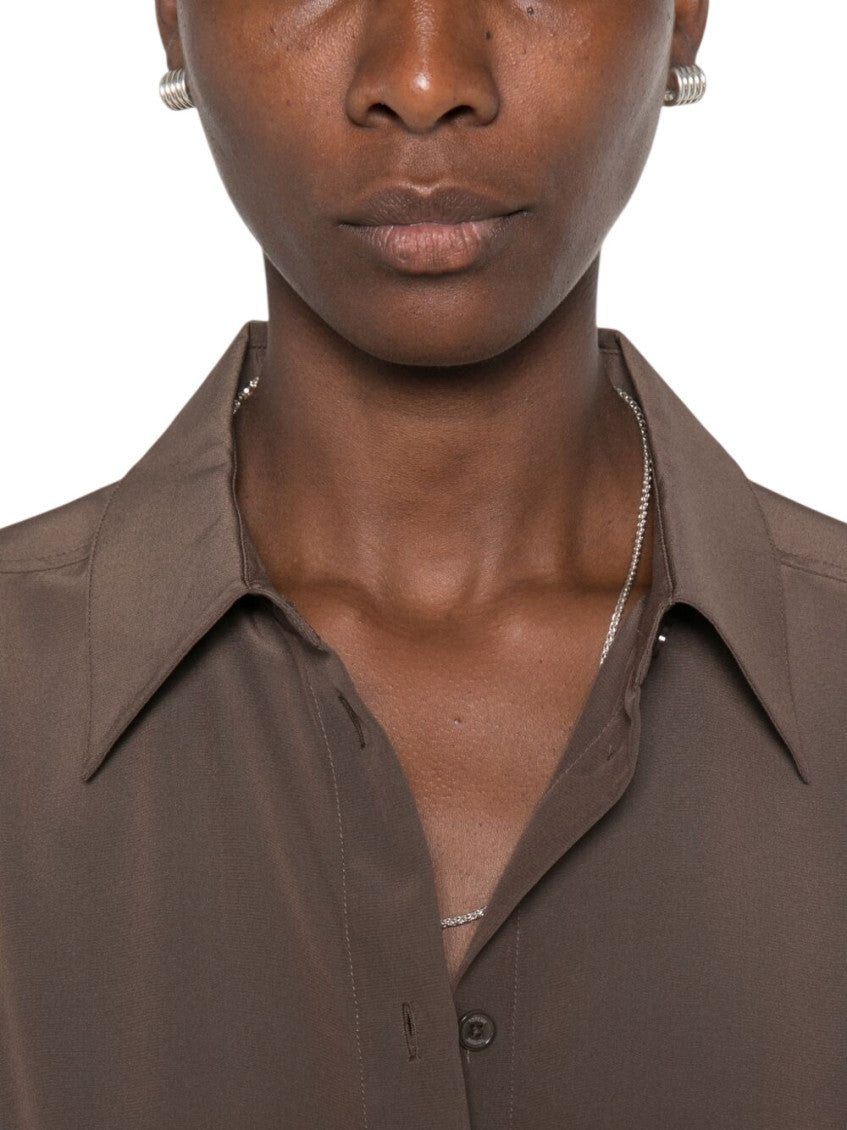Brown Relaxed Solid Shirt 4