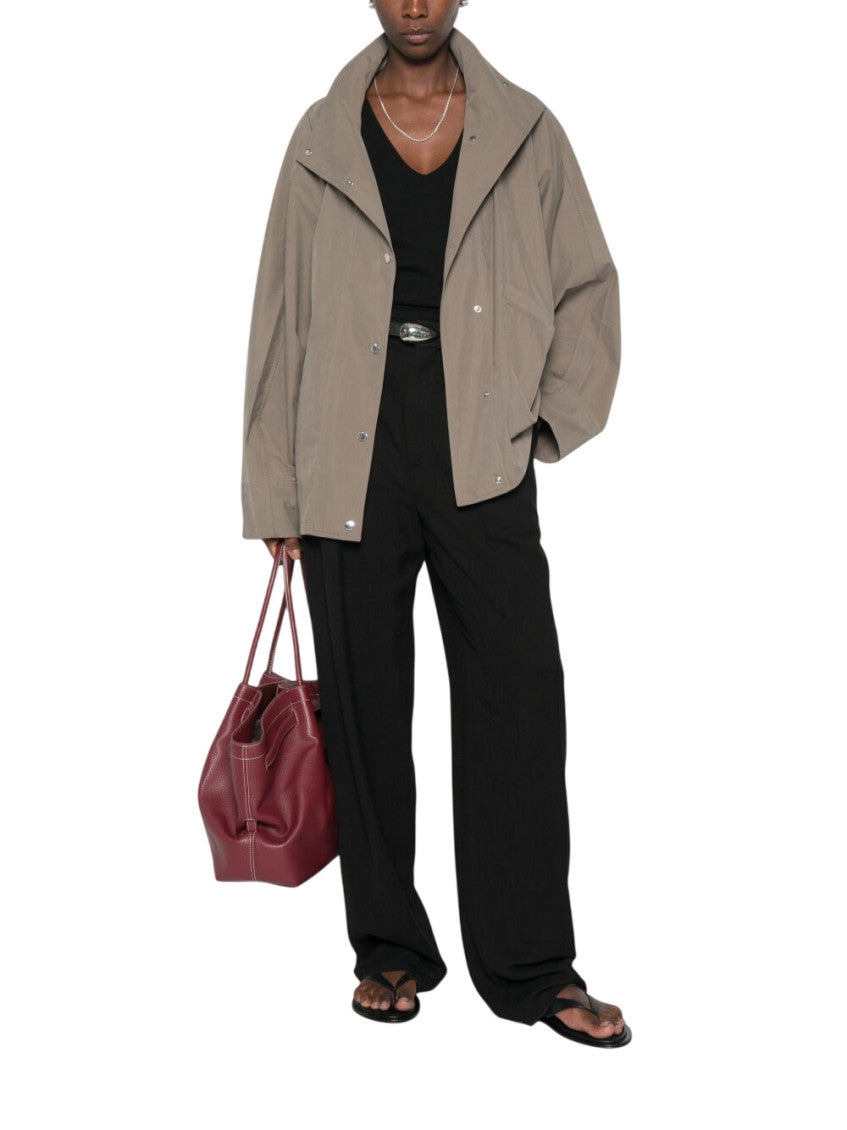 Grey Solid Turtle Neck Jacket 1