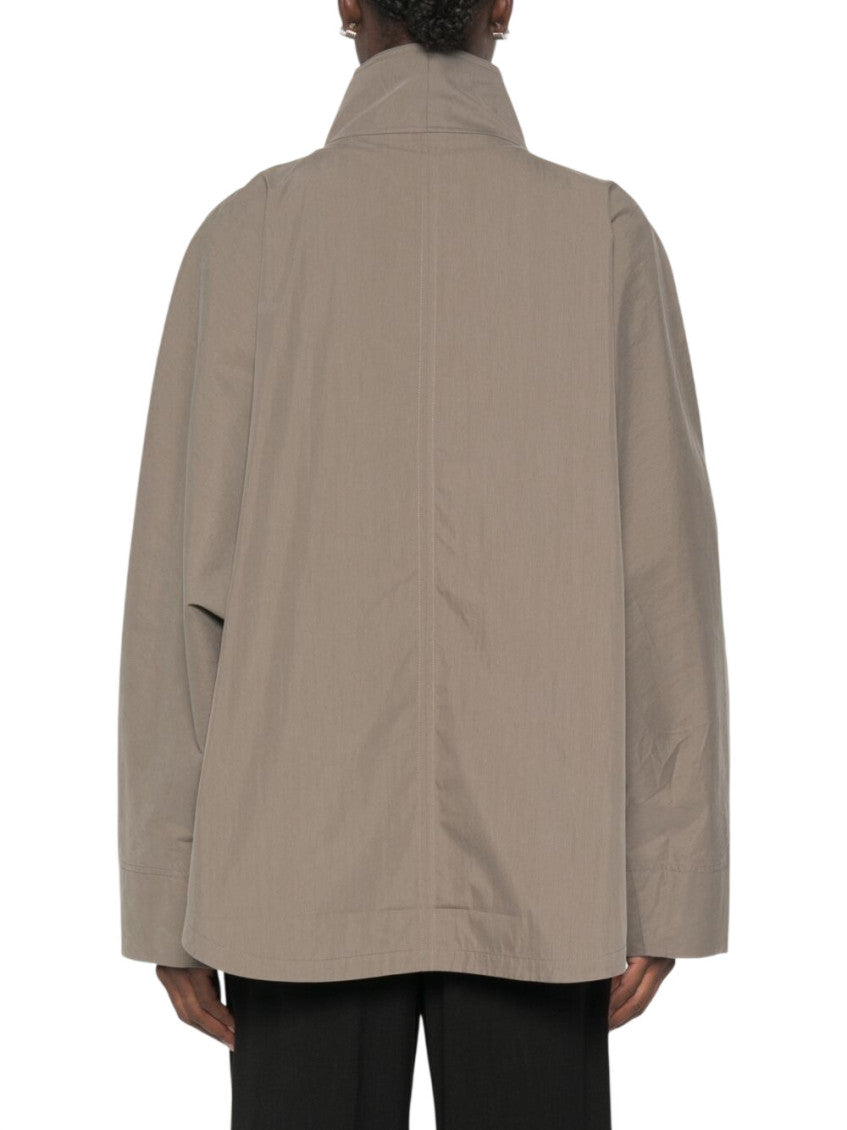 Grey Solid Turtle Neck Jacket 3