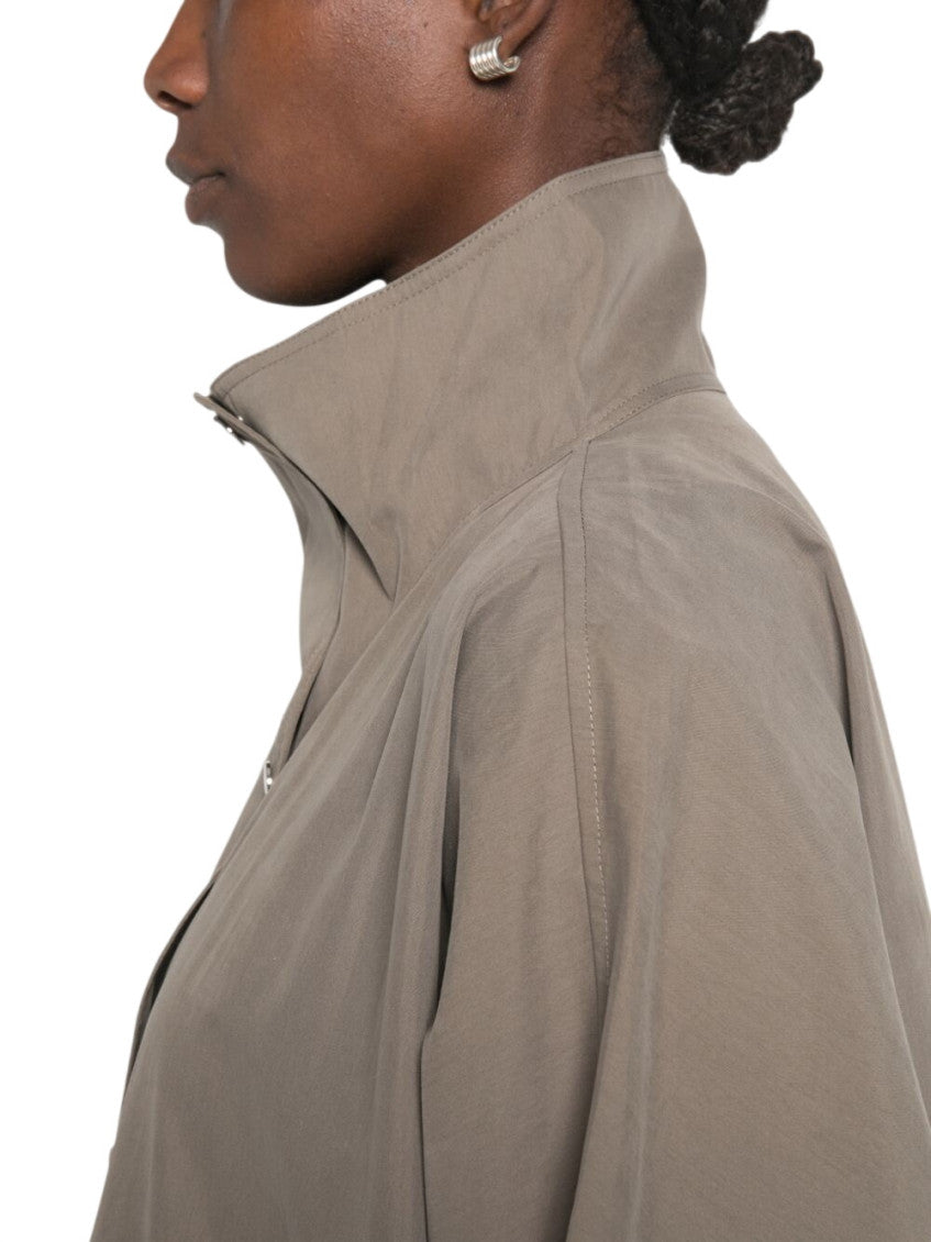 Grey Solid Turtle Neck Jacket 4