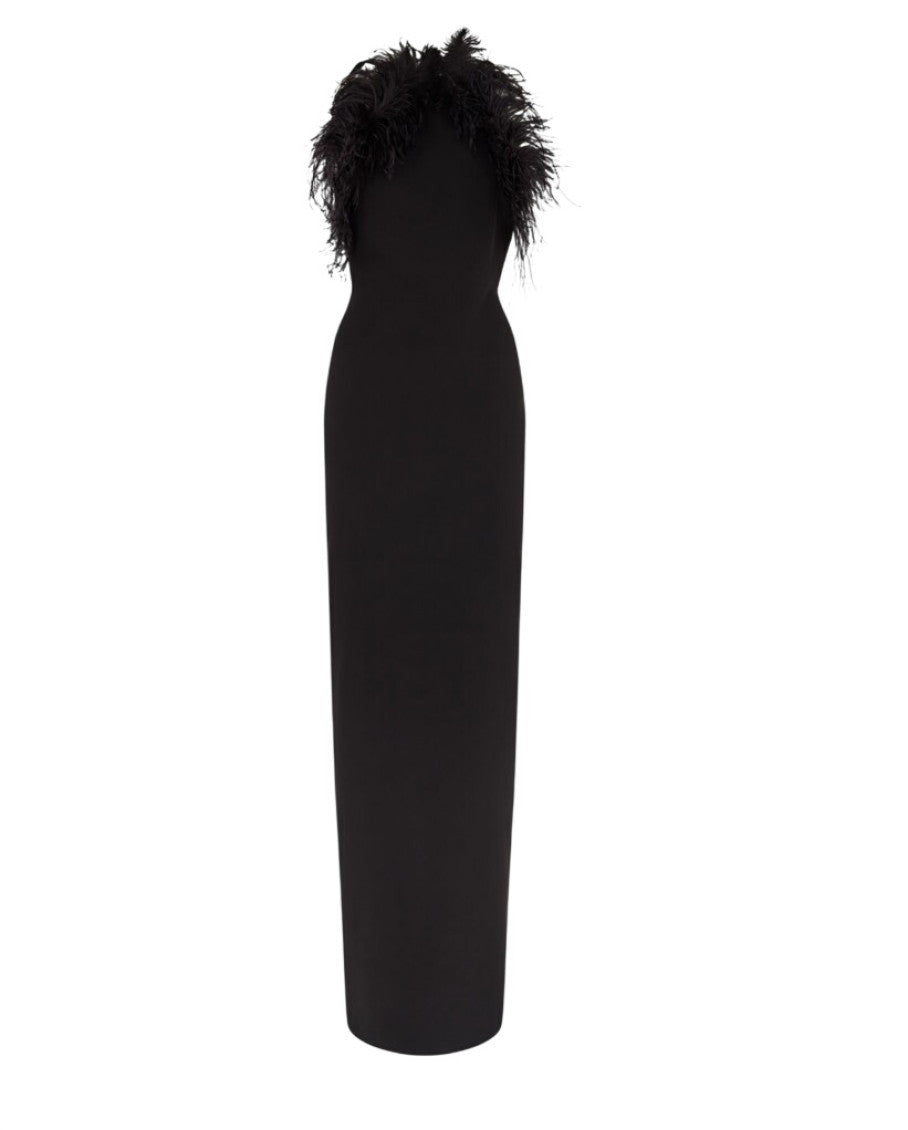 Black Embellished Full Length Dress 1