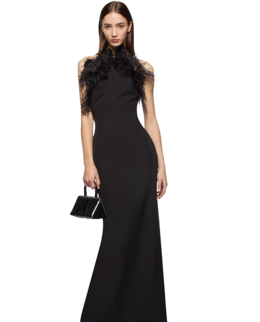 Black Embellished Full Length Dress 2