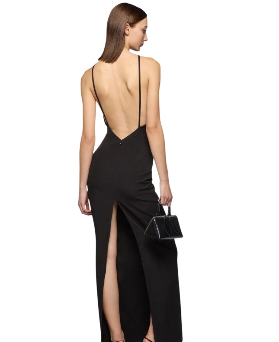 Black Embellished Full Length Dress 3