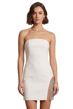White Embellished Strapless Mini Dress 1