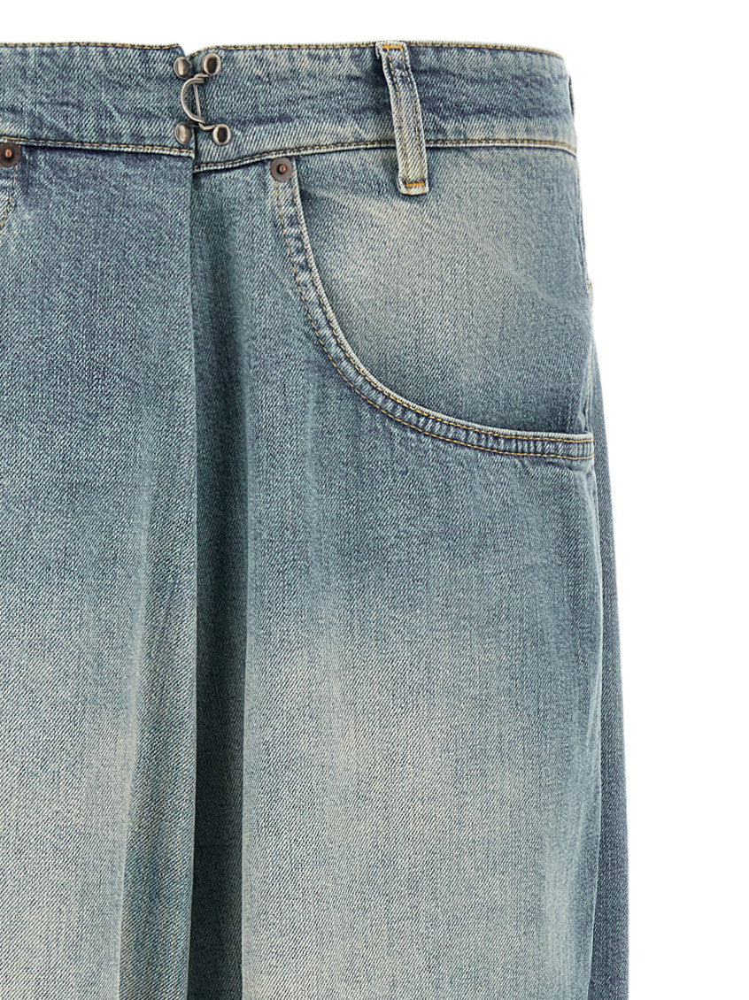 Light Blue Relaxed Mid Rise Jeans 3