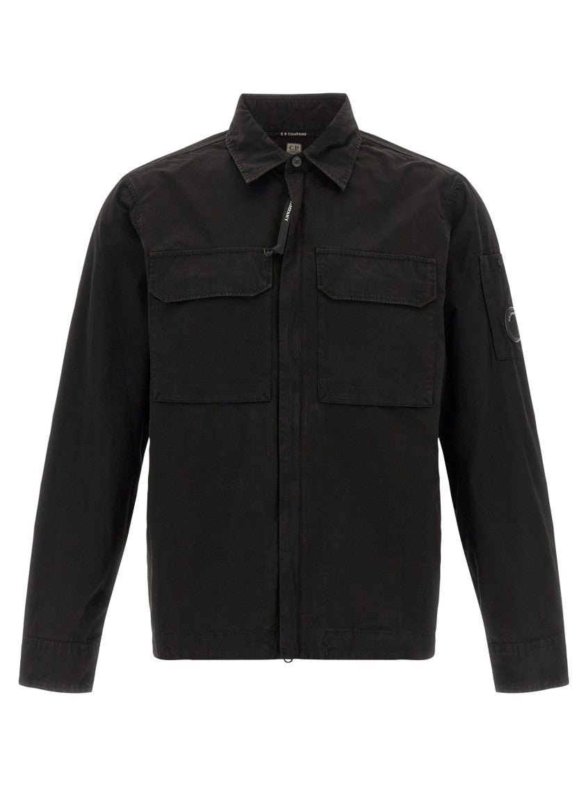 Black Regular Zip-Up Overshirt 1