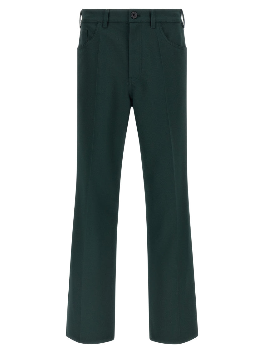 Green Straight Pants 1