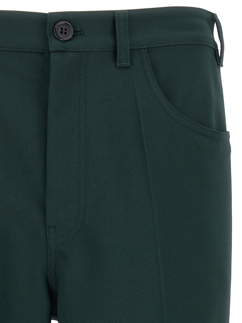Green Straight Pants 3