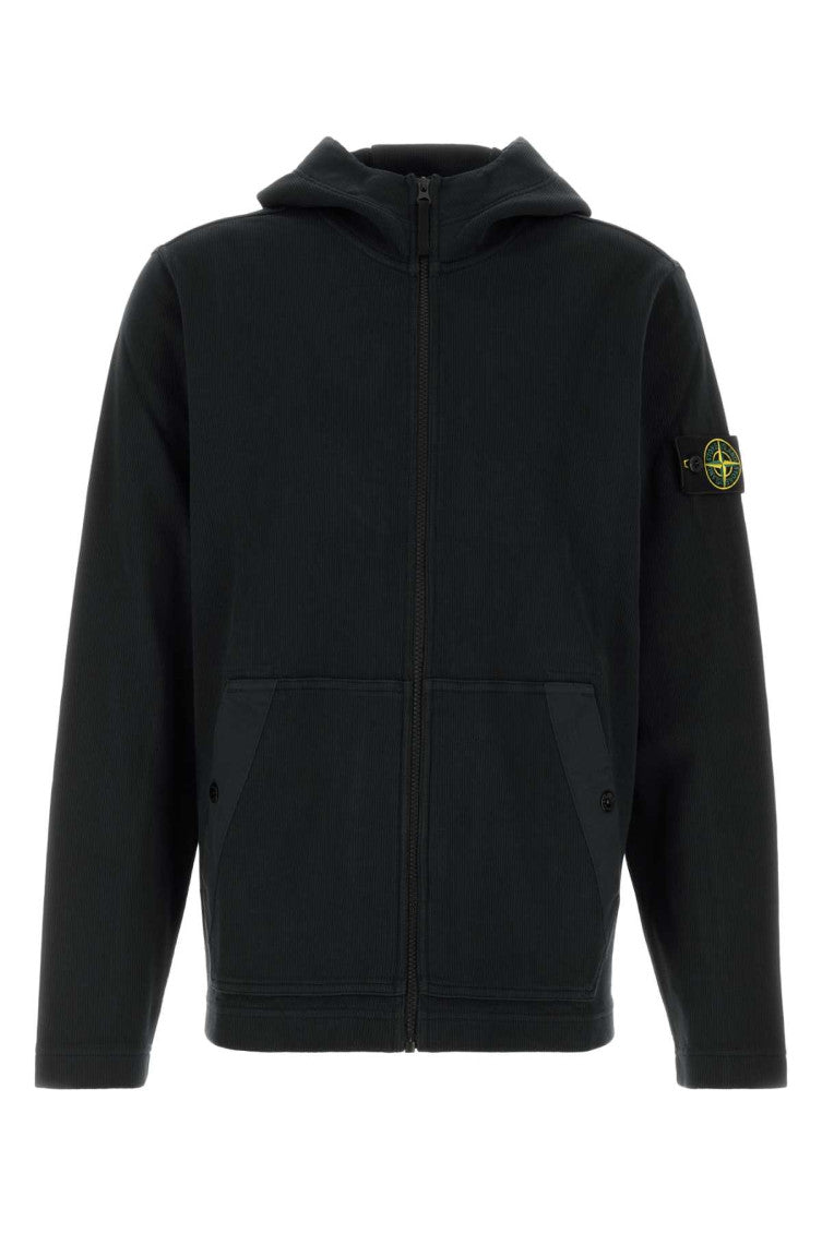 Black Zip Up Hood Sweatshirt 1