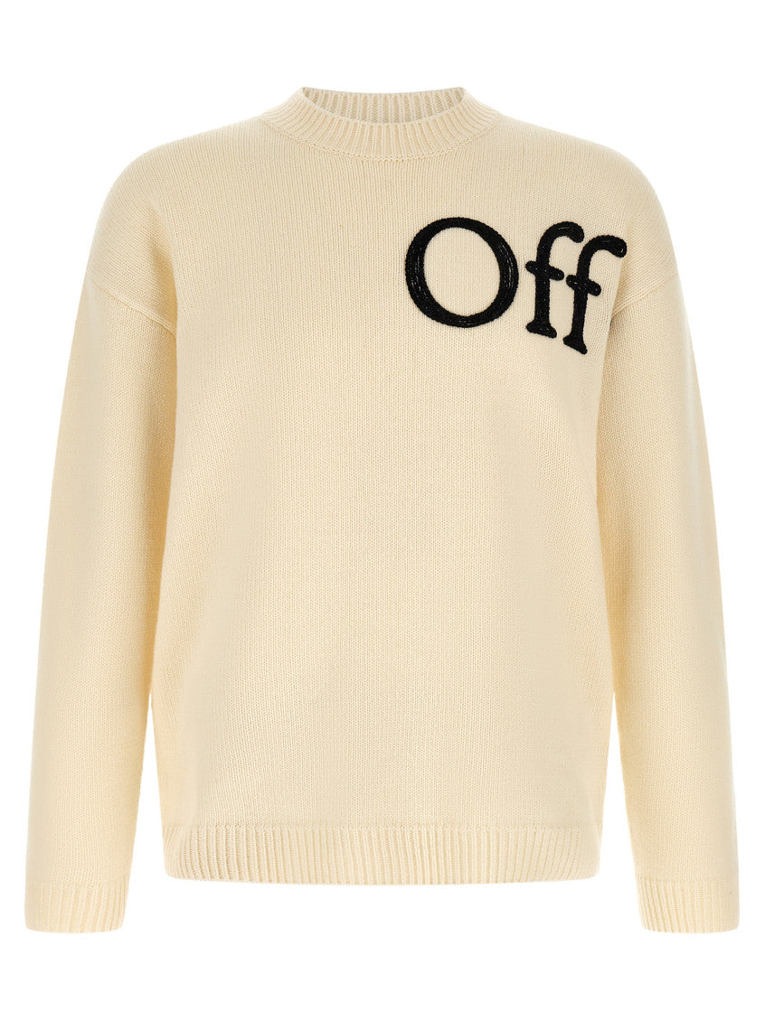 Off White Logo Crew Neck Sweater 1