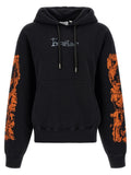 Black Printed Hood Sweatshirt 1