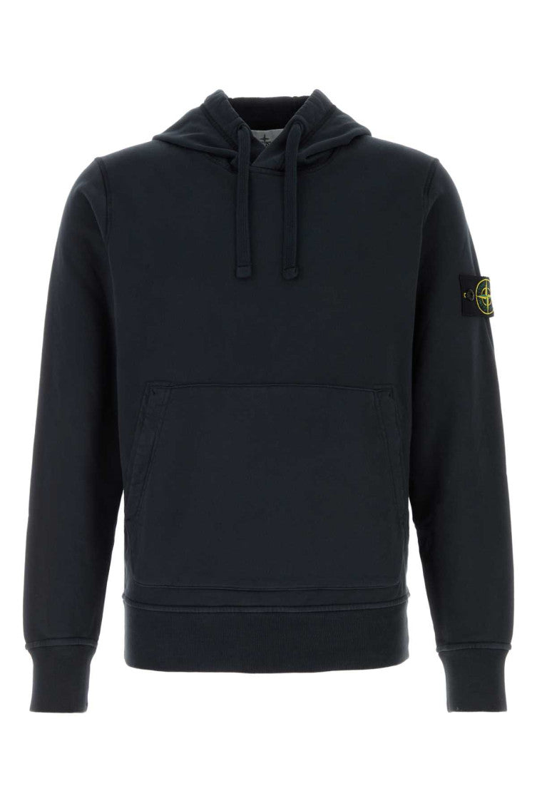 Navy Blue Solid Regular Hoodie 1