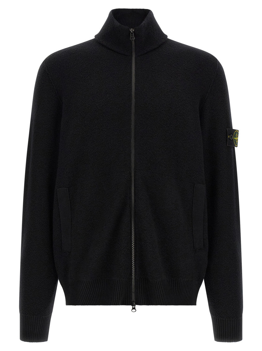 Black Regular Zip Up Cardigan 1