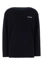 Blue Logo Boat Neck Sweater 1